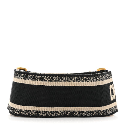 Christian Dior Canvas Embroidered Shoulder Strap Blue 2 of 5