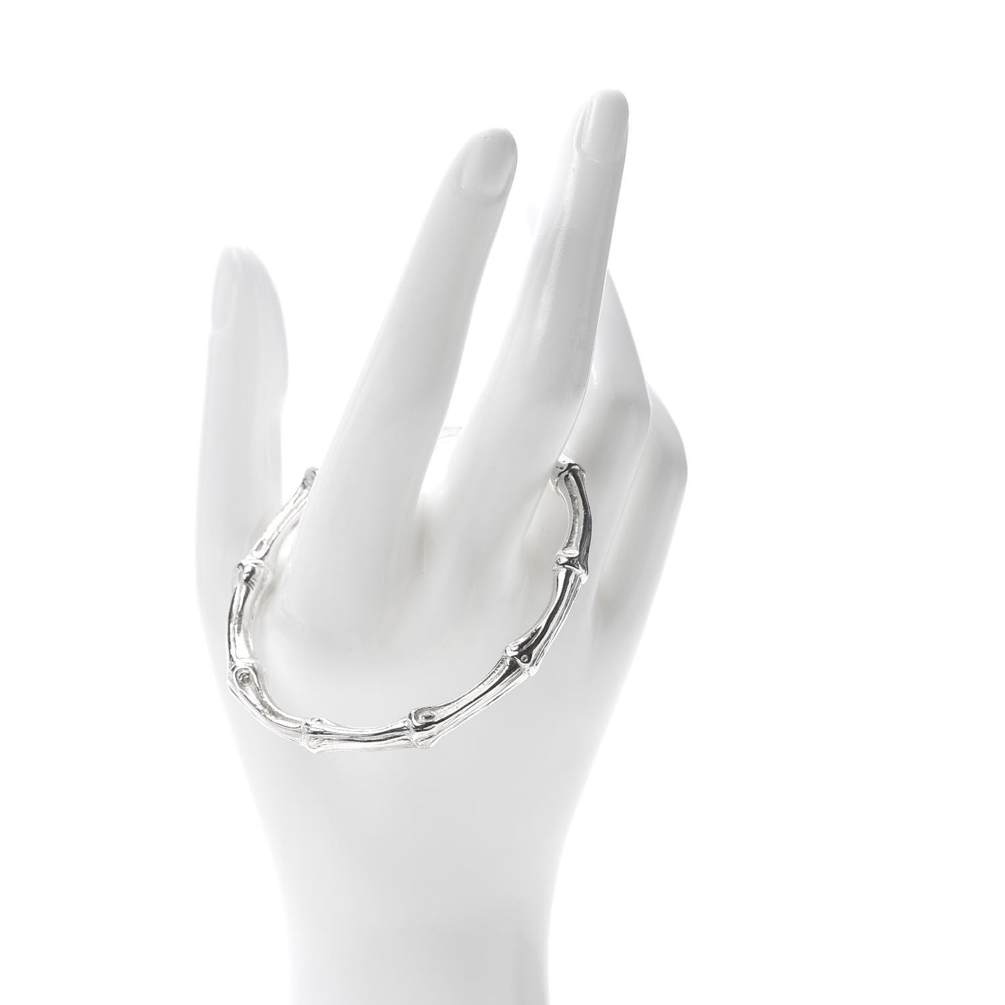 Sterling Silver Nature Bamboo Bangle Bracelet