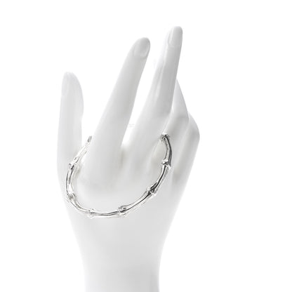 Tiffany Sterling Silver Nature Bamboo Bangle Bracelet 2 of 4