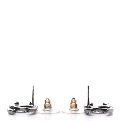 Chanel Ruthenium Crystal CC Earrings 3 of 4