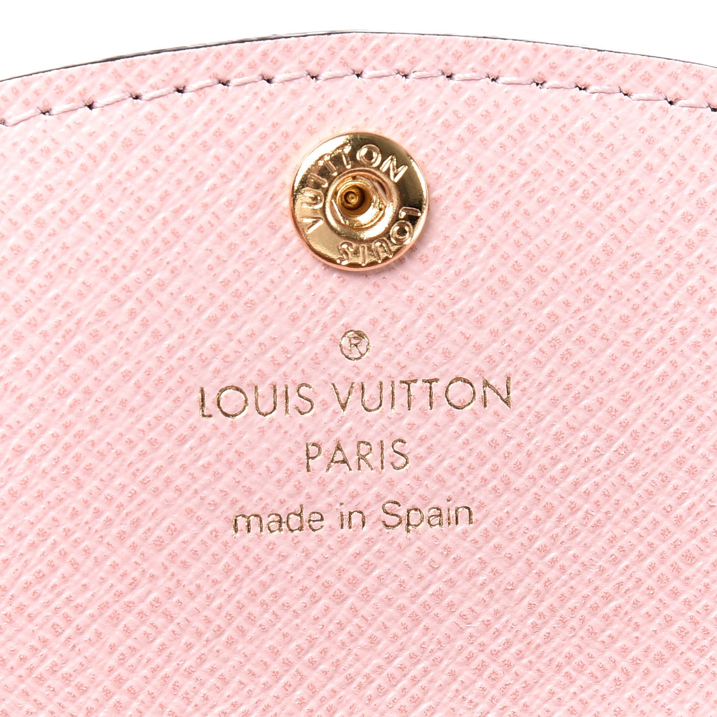 Damier Ebene Rosalie Coin Purse Rose Ballerine