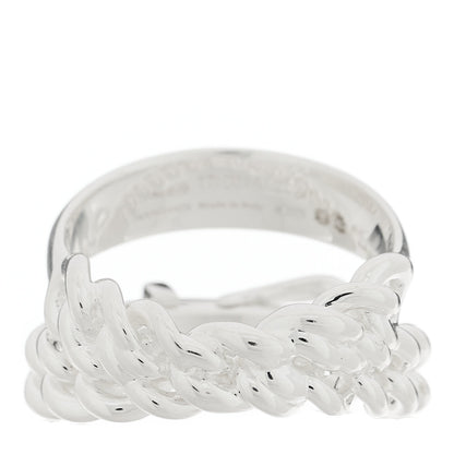 Hermes Sterling Silver MM Boucle Selier Inflexible Ring 57 8 3 of 5