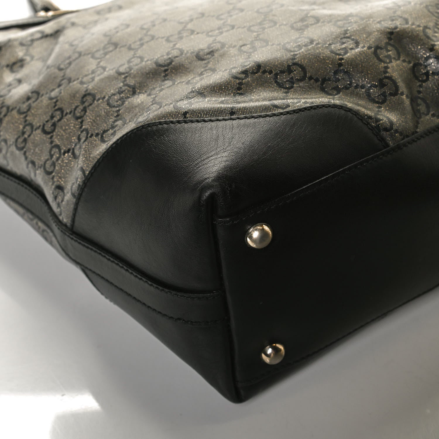 Gucci Crystal Monogram Bucket Tote Black 19 of 19