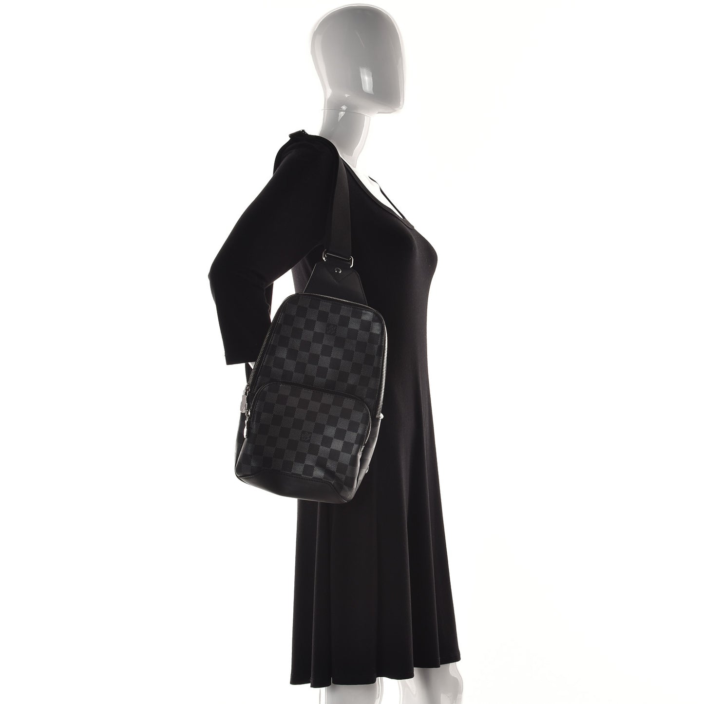 Damier Infini Avenue Sling Bag Onyx Silver