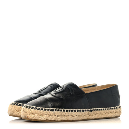 Chanel Lambskin CC Espadrilles 36 Black 4 of 11