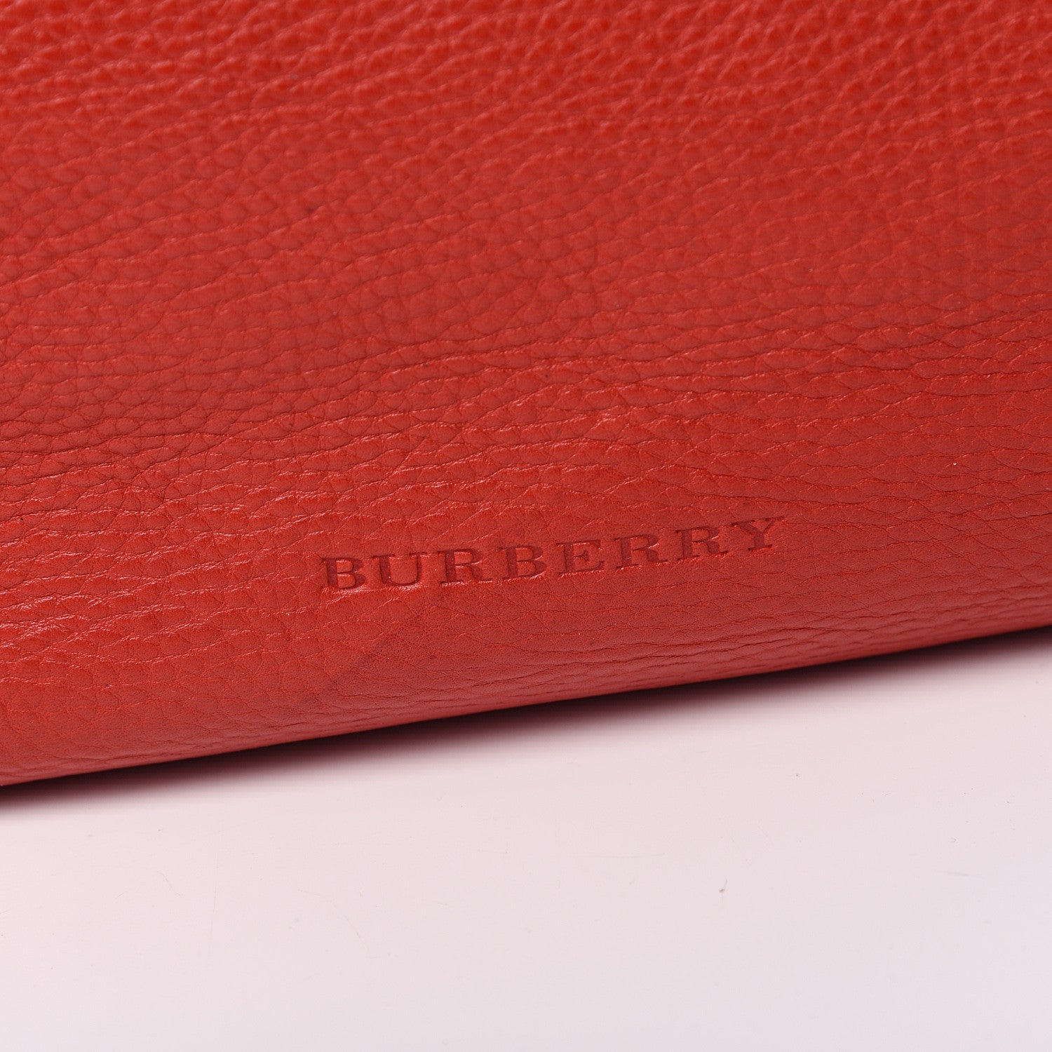 Burberry Grainy Calfskin House Check Medium Maidstone Red 15 of 15