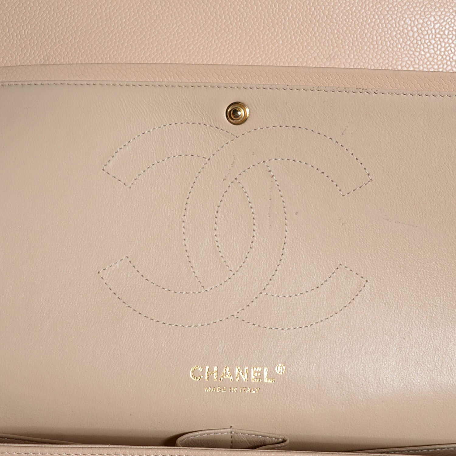 Chanel Caviar Quilted Jumbo Double Flap Beige Clair 6 of 8