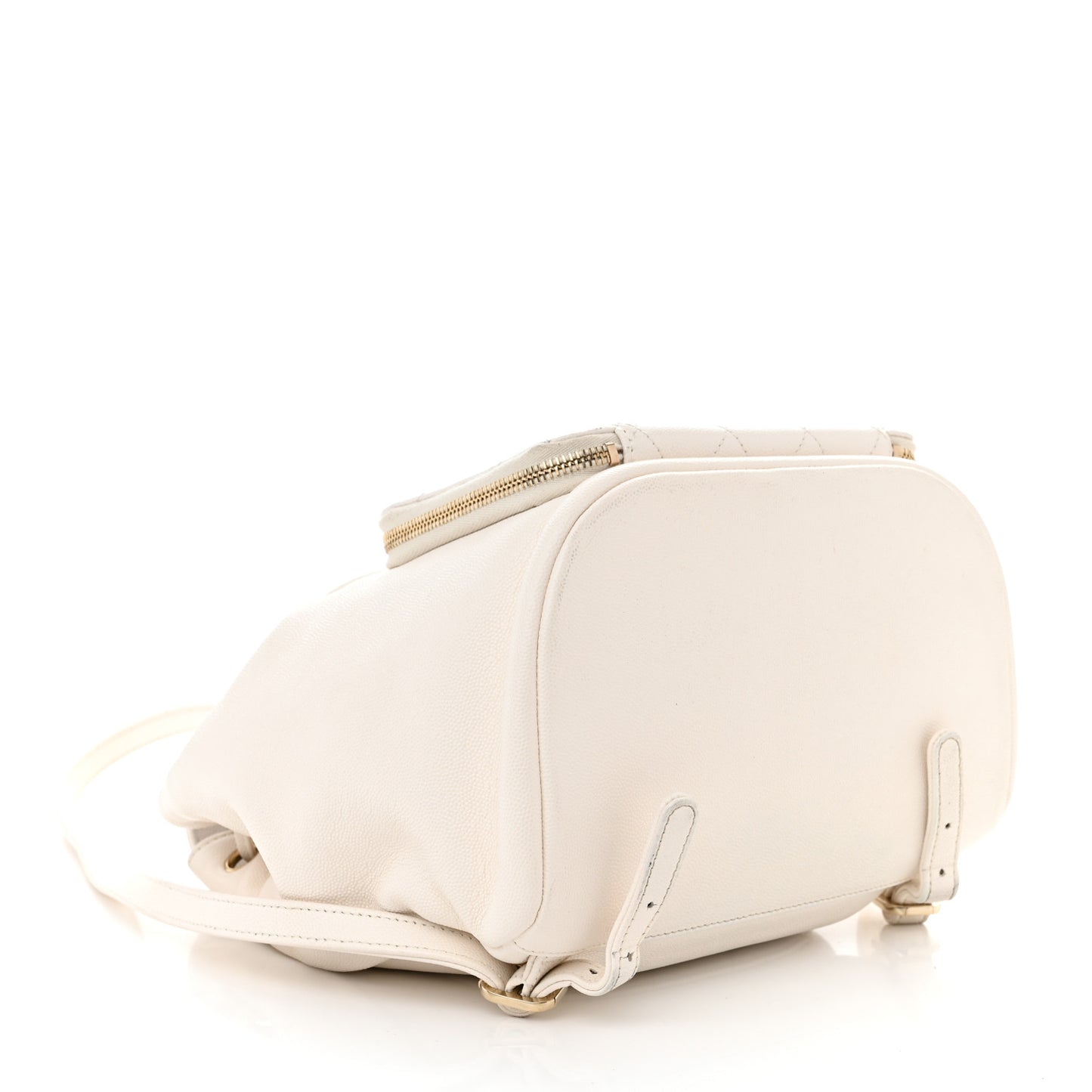 Caviar Quilted Business Affinity Backpack White