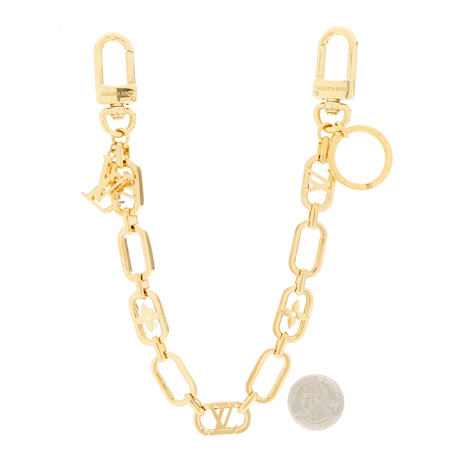 Louis Vuitton Metal My LV Chain Bag Charm Gold 2 of 4