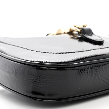 Gucci Crinkled Patent Mini Jackie Notte Bag Black 9 of 10
