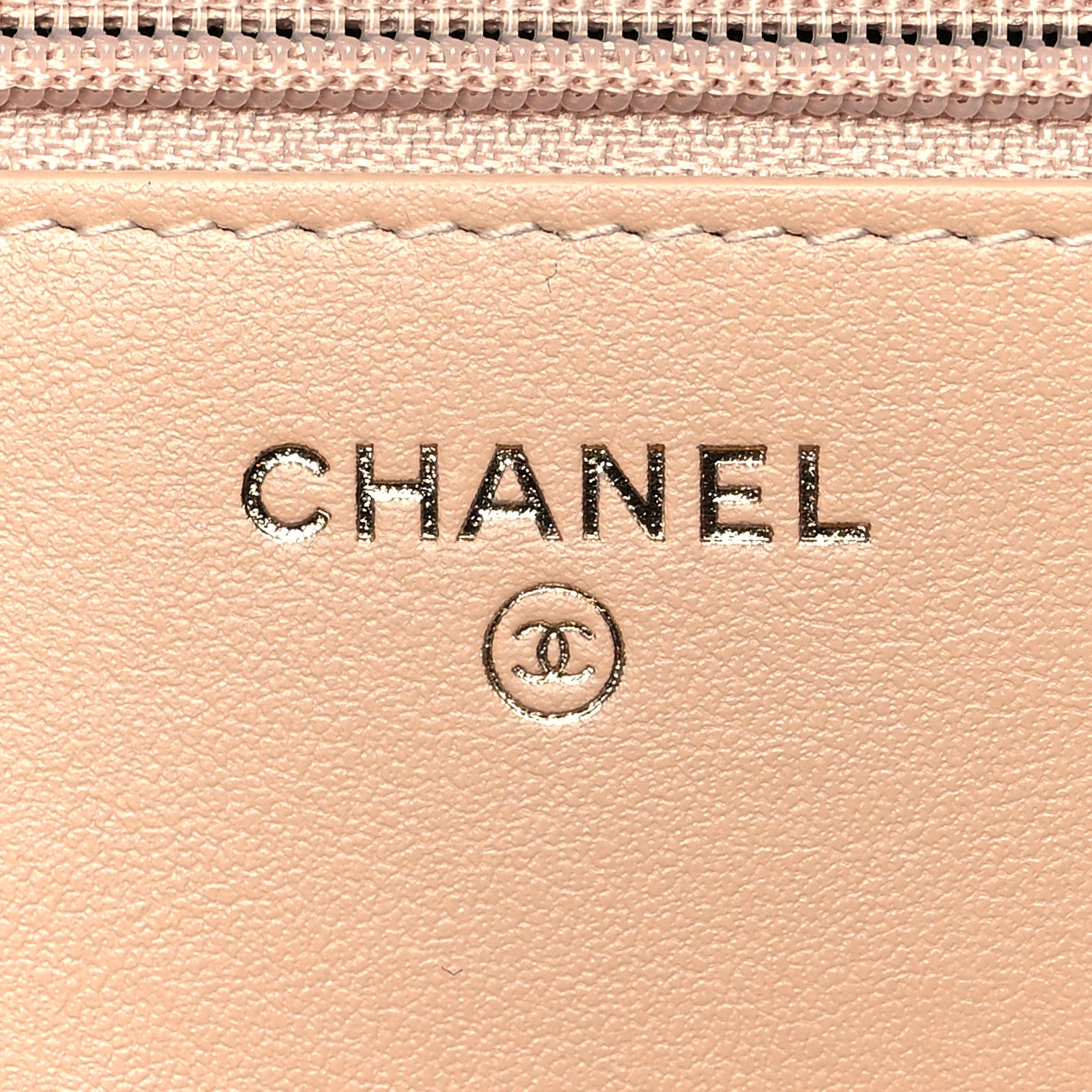 Chanel Caviar Quilted CC Filigree Wallet On Chain WOC Beige Black 6 of 10