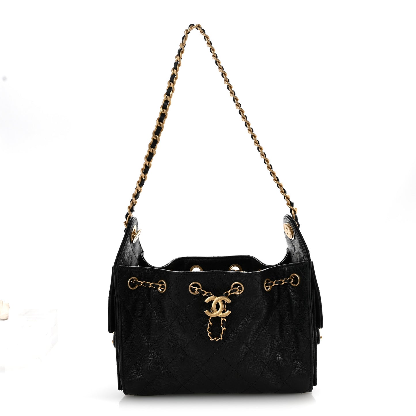 Caviar Quilted Mini Chanel 25 Handbag Black