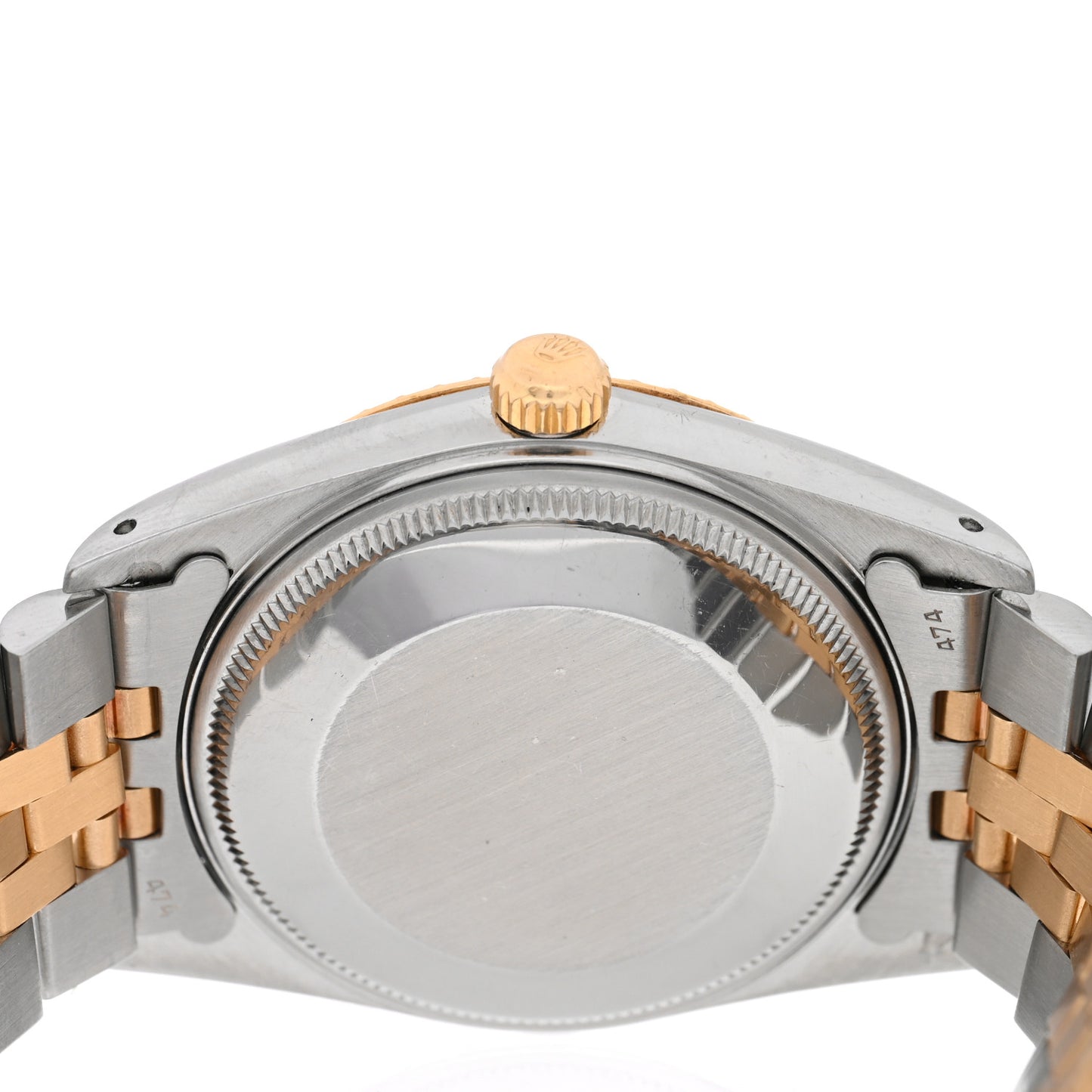 Stainless Steel 18K Yellow Gold 34mm Oyster Perpetual Date Watch Champagne 15053