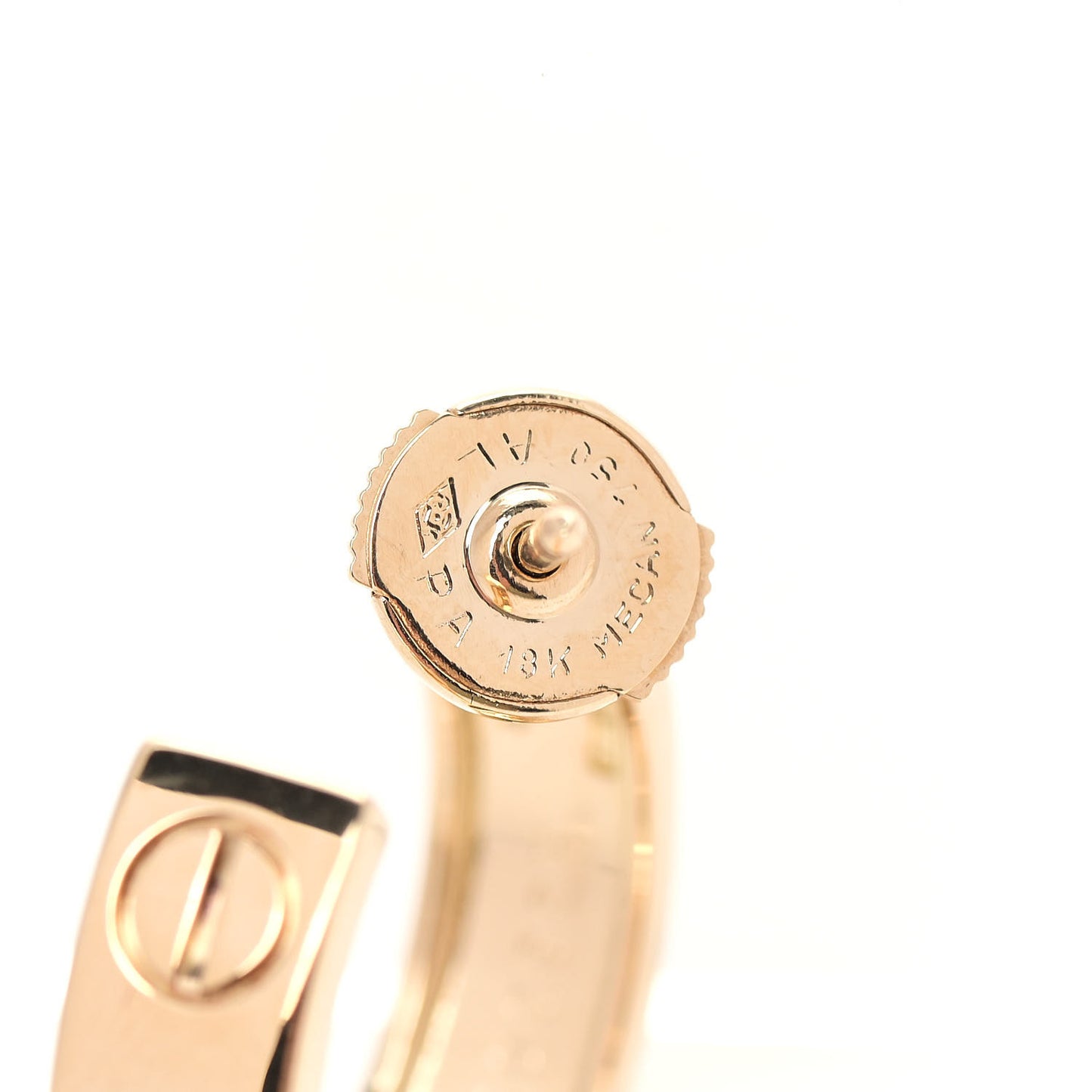 18K Yellow Gold 5.5mm LOVE Hoop Earrings