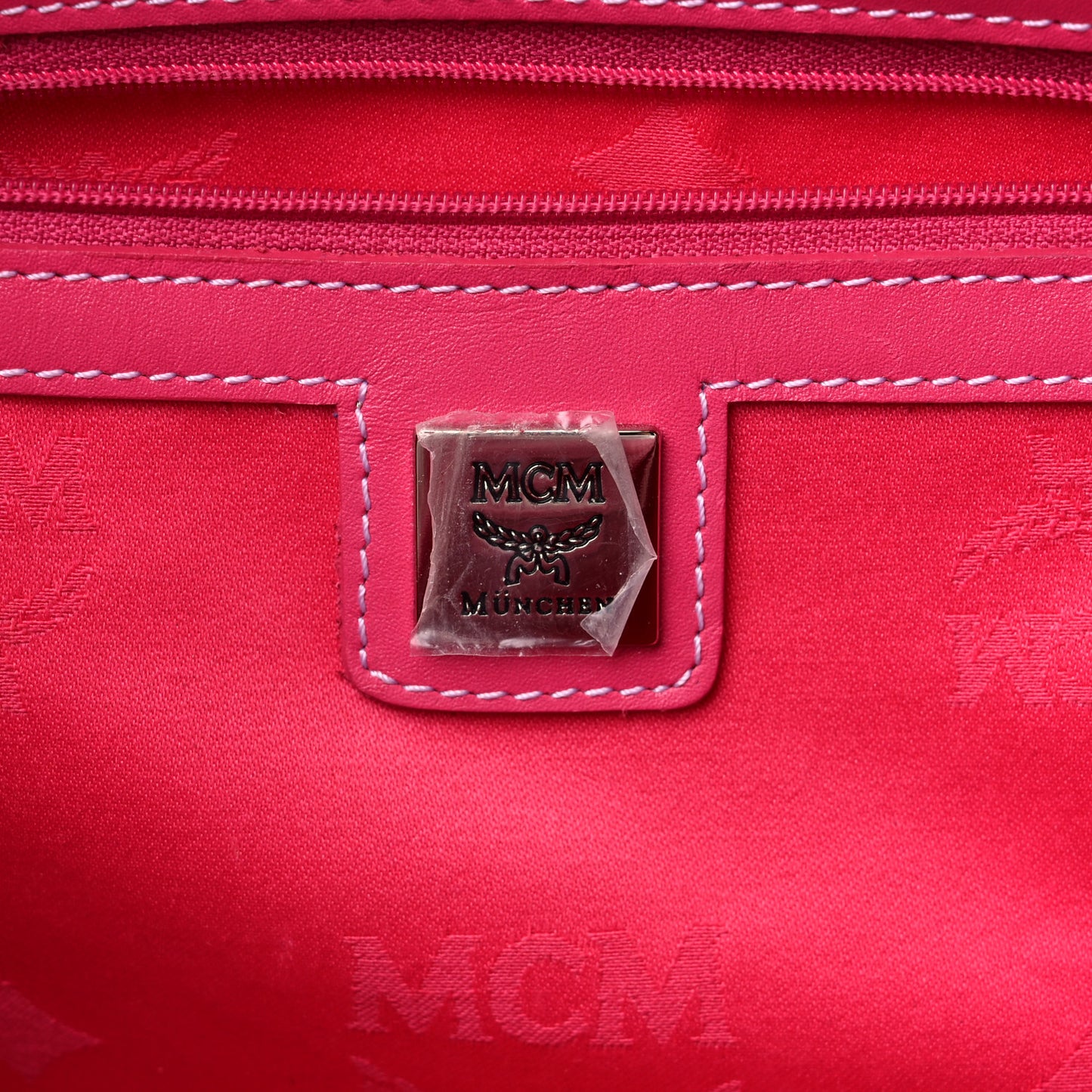 Visetos Medium Boston Bag Pink White
