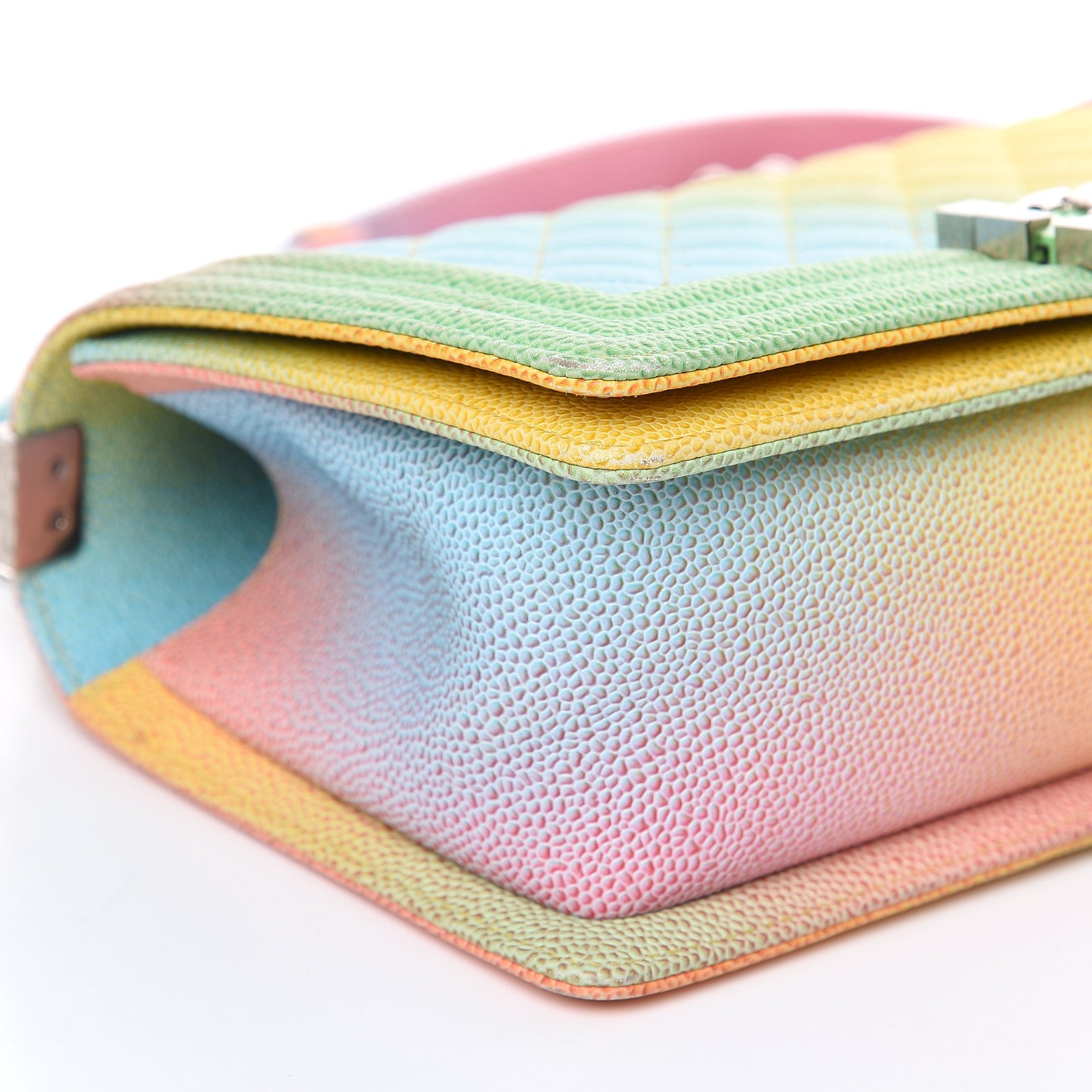 Caviar Quilted Medium Cuba Rainbow Boy Flap Multicolor