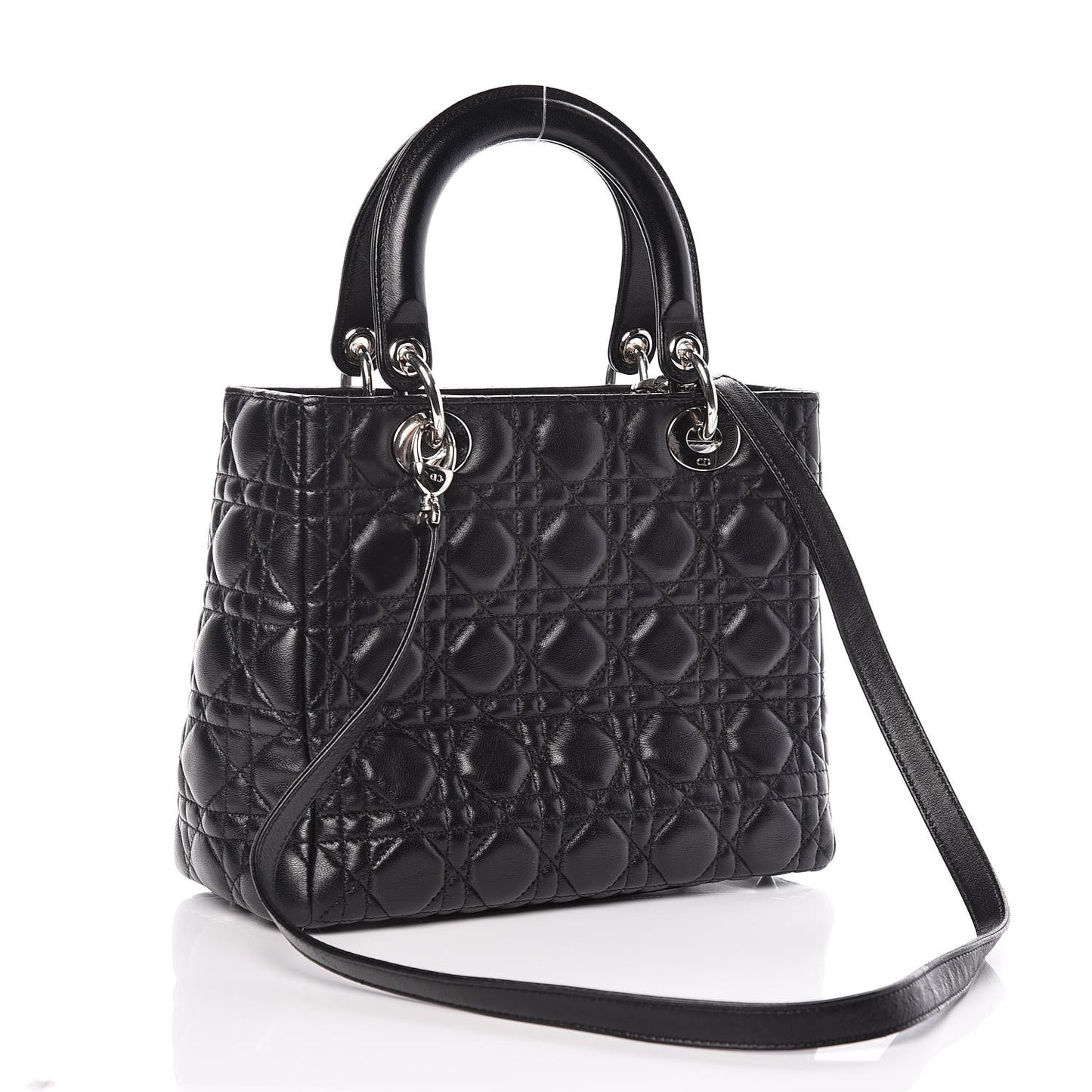 Lambskin Cannage Medium Lady Dior Black