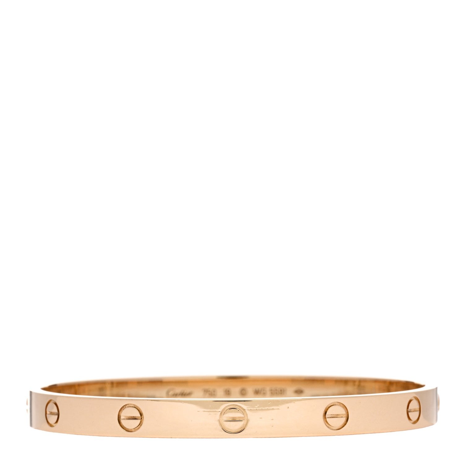 Cartier 18K Yellow Gold LOVE Bracelet 19 1 of 5