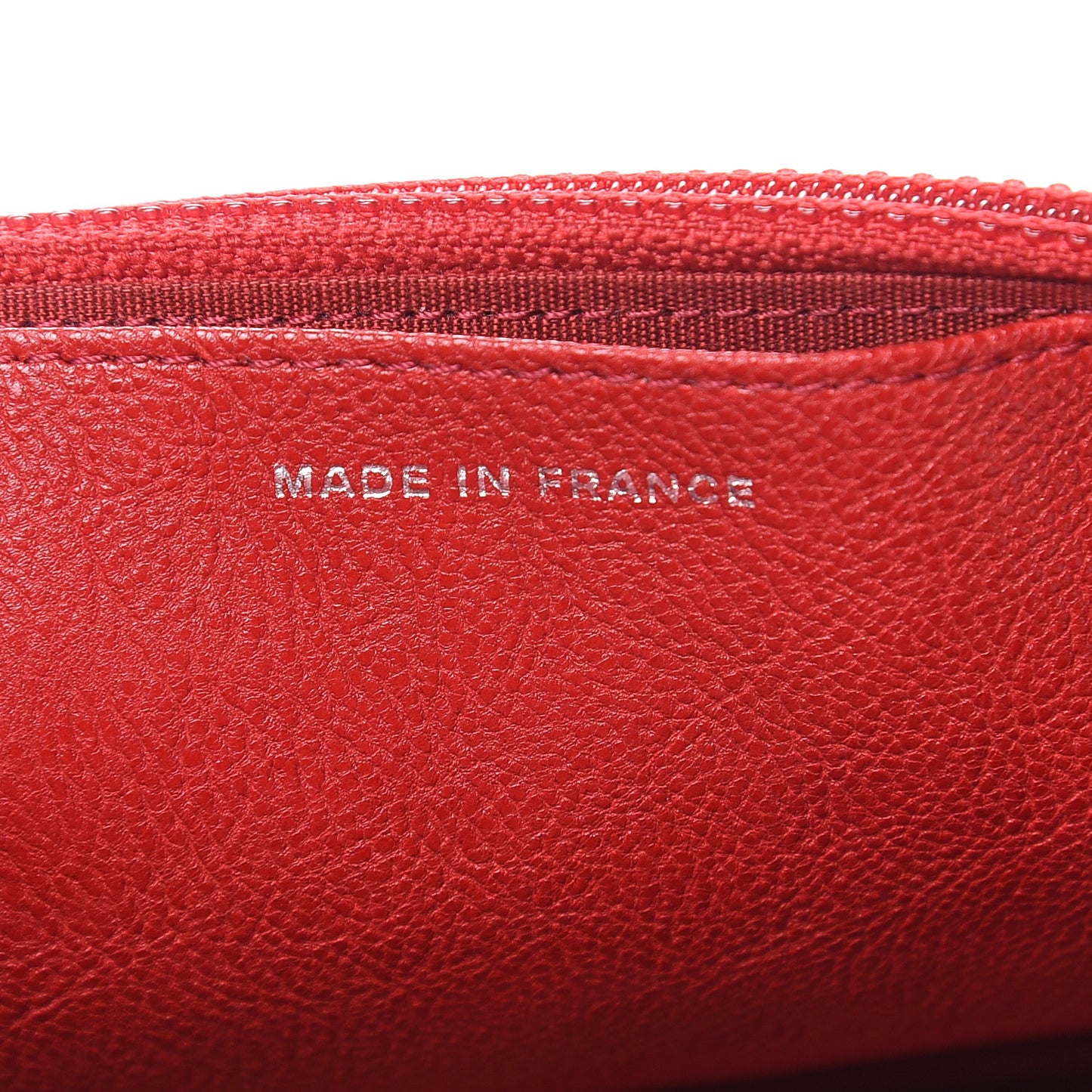 Calfskin Quilted Chain Around Boy Wallet On Chain WOC Red