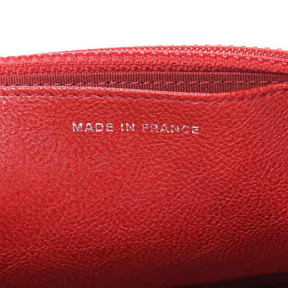 Chanel Calfskin Quilted Chain Around Boy Wallet On Chain WOC Red 7 of 13