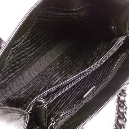 Prada Tessuto Leather Chain Strap Black 9 of 11