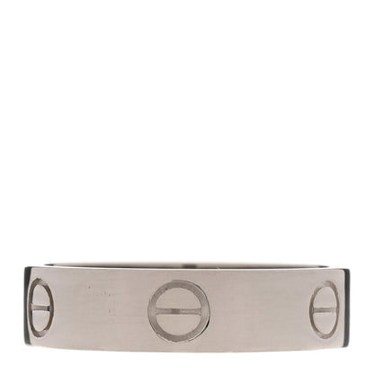 Cartier 18K White Gold 5.5mm LOVE Ring 61 9.5 3 of 5