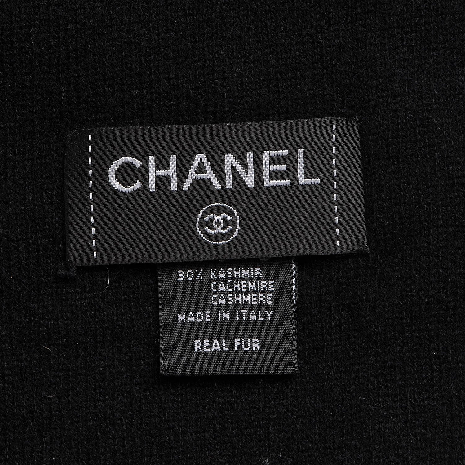 Chanel Orylag Rabbit Fur CC Scarf Black 234536 – FASHIONPHILE