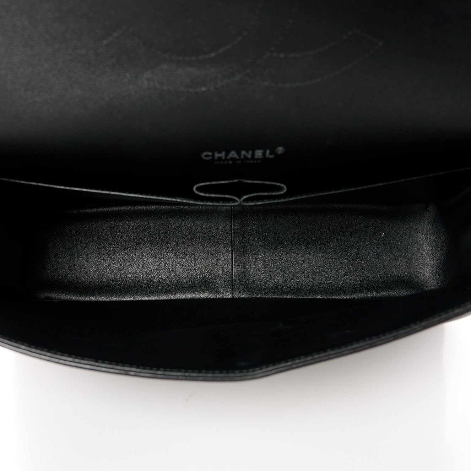 Chanel Lambskin Chevron Quilted Maxi Double Flap So Black 5 of 11