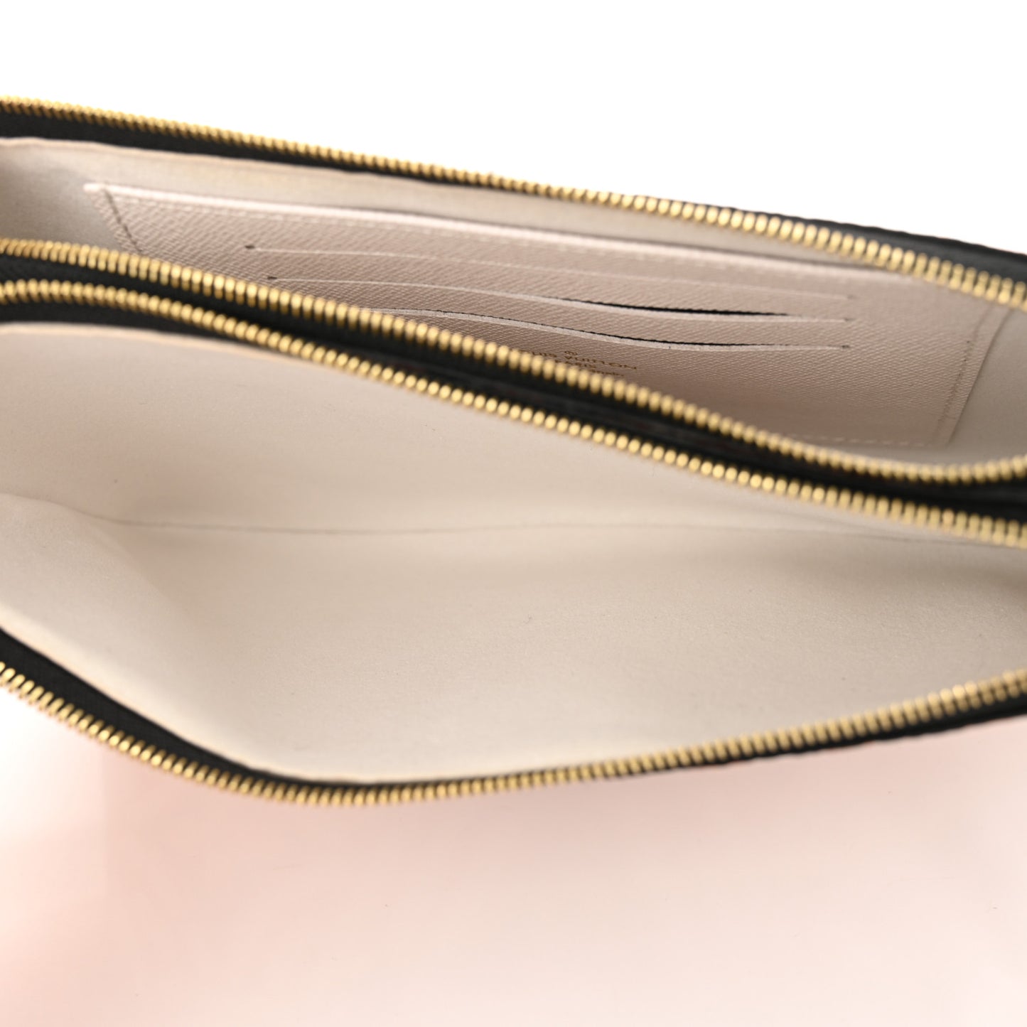 Monogram Giant Crafty Double Zip Pochette Creme Caramel