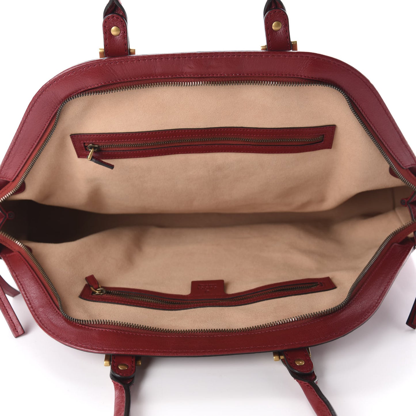 Calfskin Large Re(Belle) Top Handle Bag Red