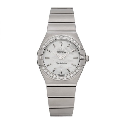 Omega Stainless Steel Diamond Bezel Mother of Pearl 24mm Constellation Quartz Watch 123.15.24.60.05.001 1 of 4