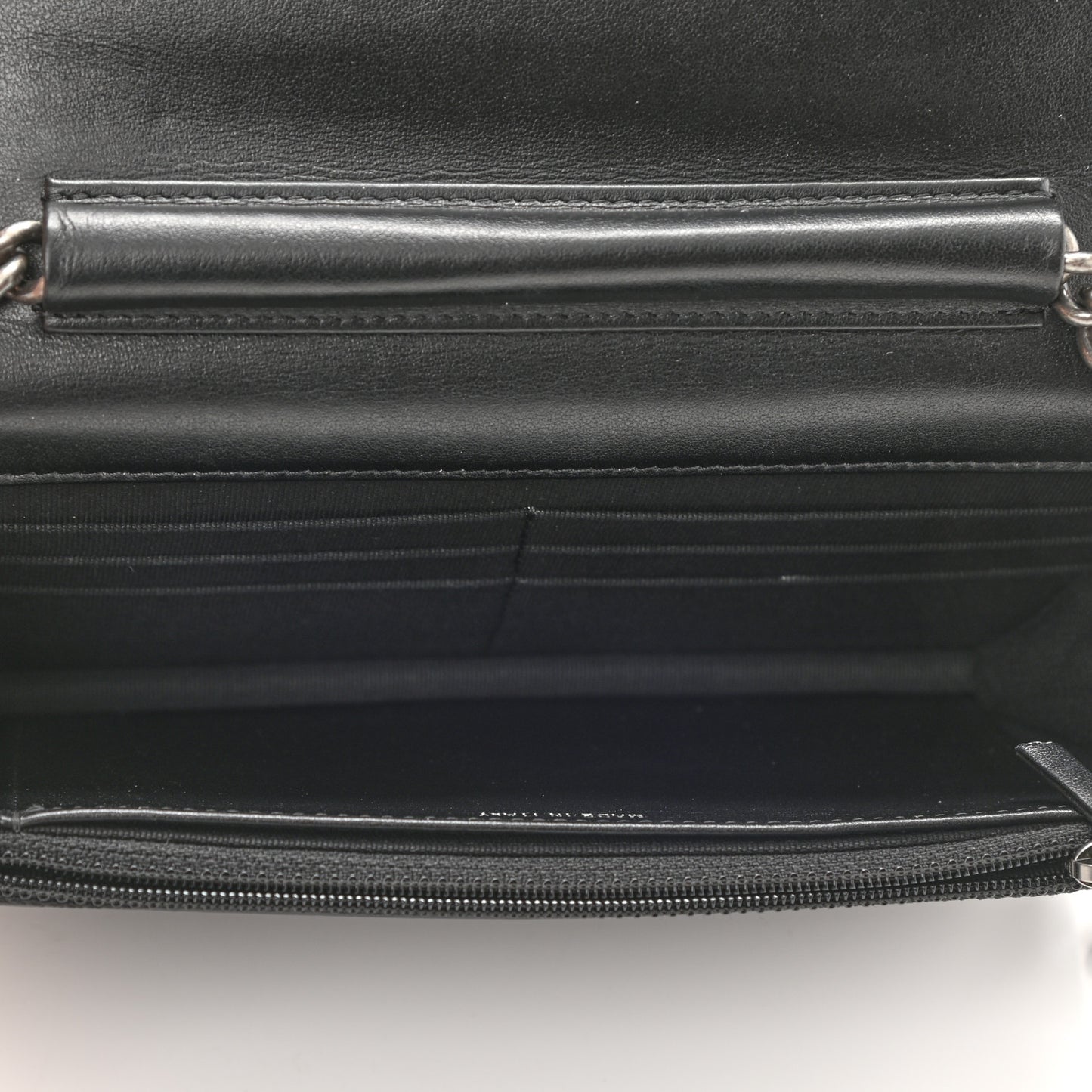 Caviar Quilted Boy Wallet On Chain WOC Black