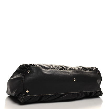 Gucci Calfskin Large D Gold Ring Shoulder Bag Chocolate 3 of 9