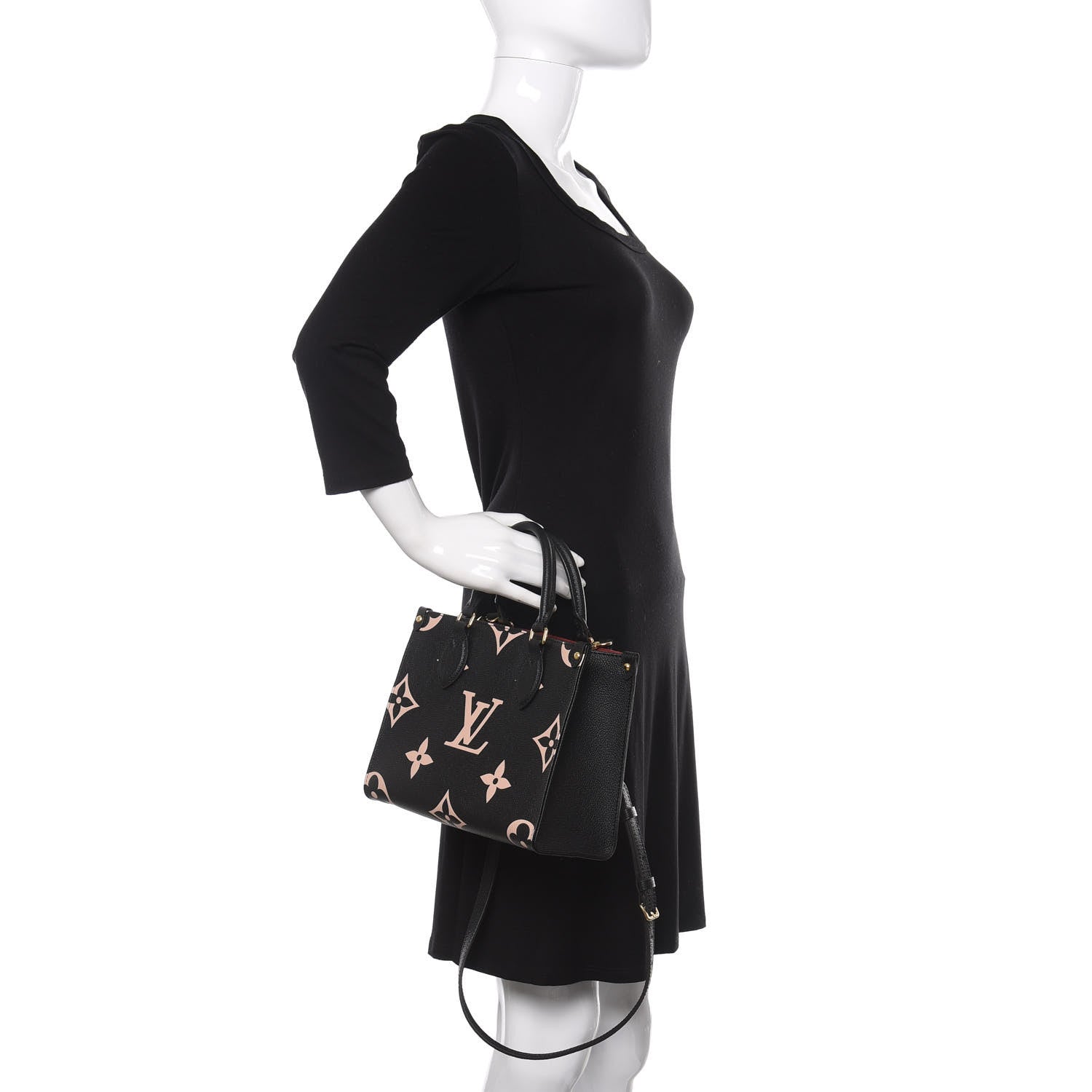 Louis Vuitton Empreinte Monogram Giant Onthego PM Black Beige 3 of 11