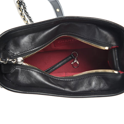Chanel Aged Calfskin Quilted Small Gabrielle Hobo Black 5 of 11