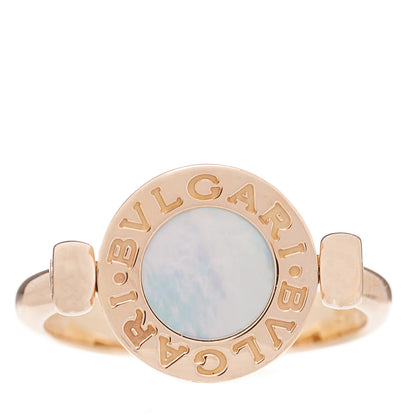 Bulgari 18K Rose Gold Diamond Mother of Pearl BVLGARI BVLGARI Ring 50 5.25 2 of 8