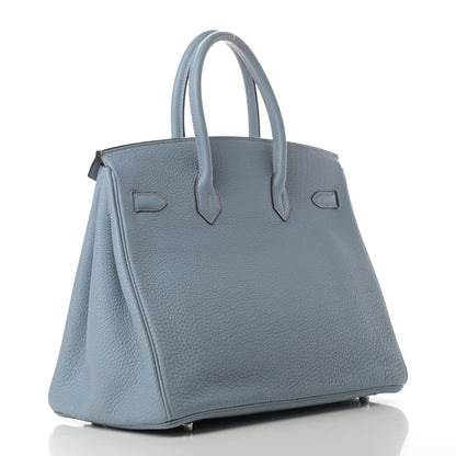 Hermes Togo Birkin 35 Bleu Lin 3 of 11