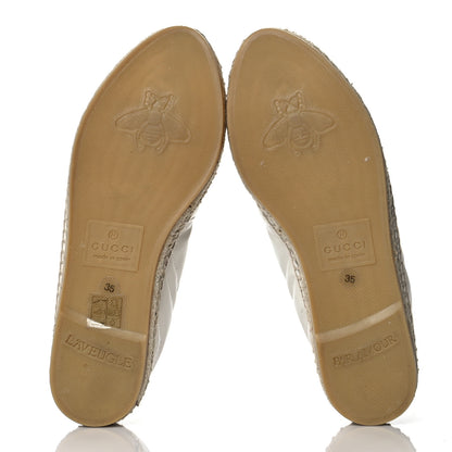 Gucci Nappa Matelasse GG Marmont Espadrilles 35 Great White 5 of 9