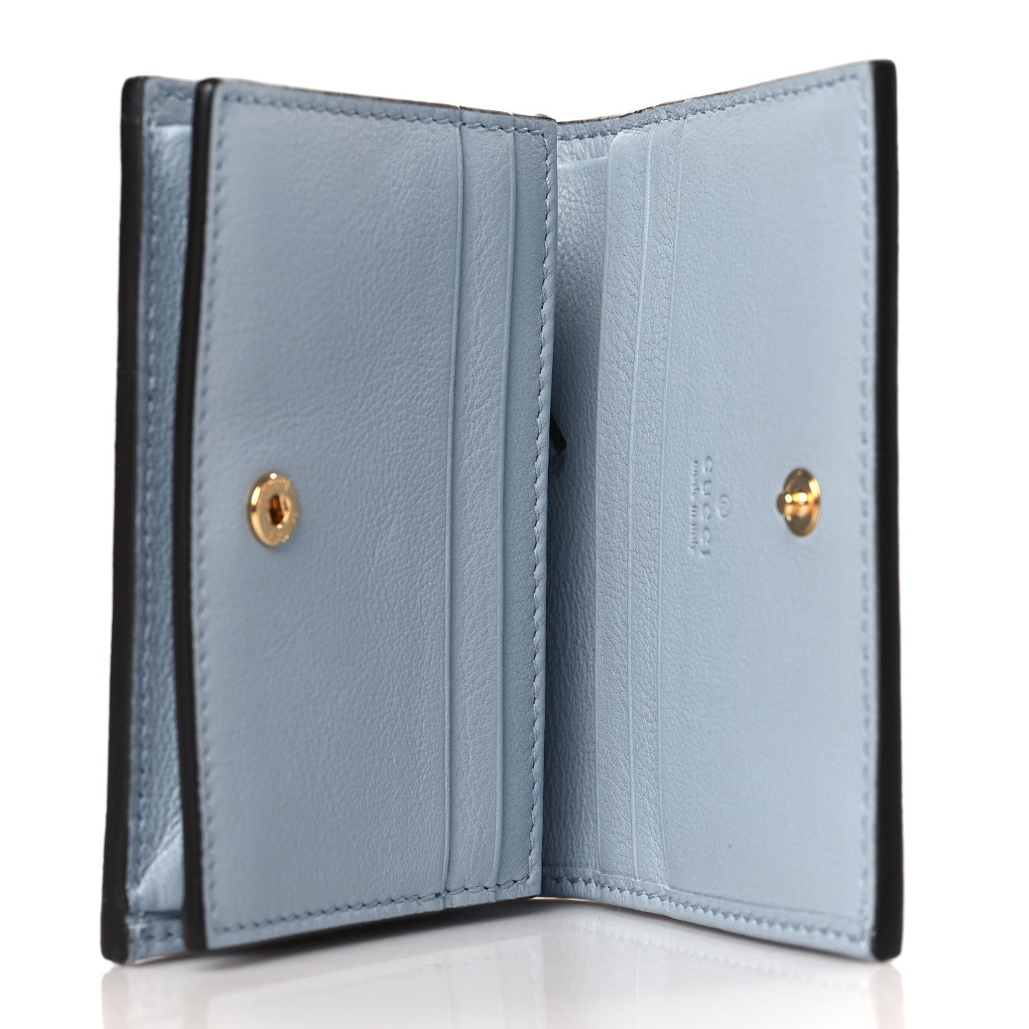 Gucci GG Supreme Monogram Vitello Eclipse Ice Cream Stripes Card Case Wallet Beige Ebony Paradise Cloud 5 of 7