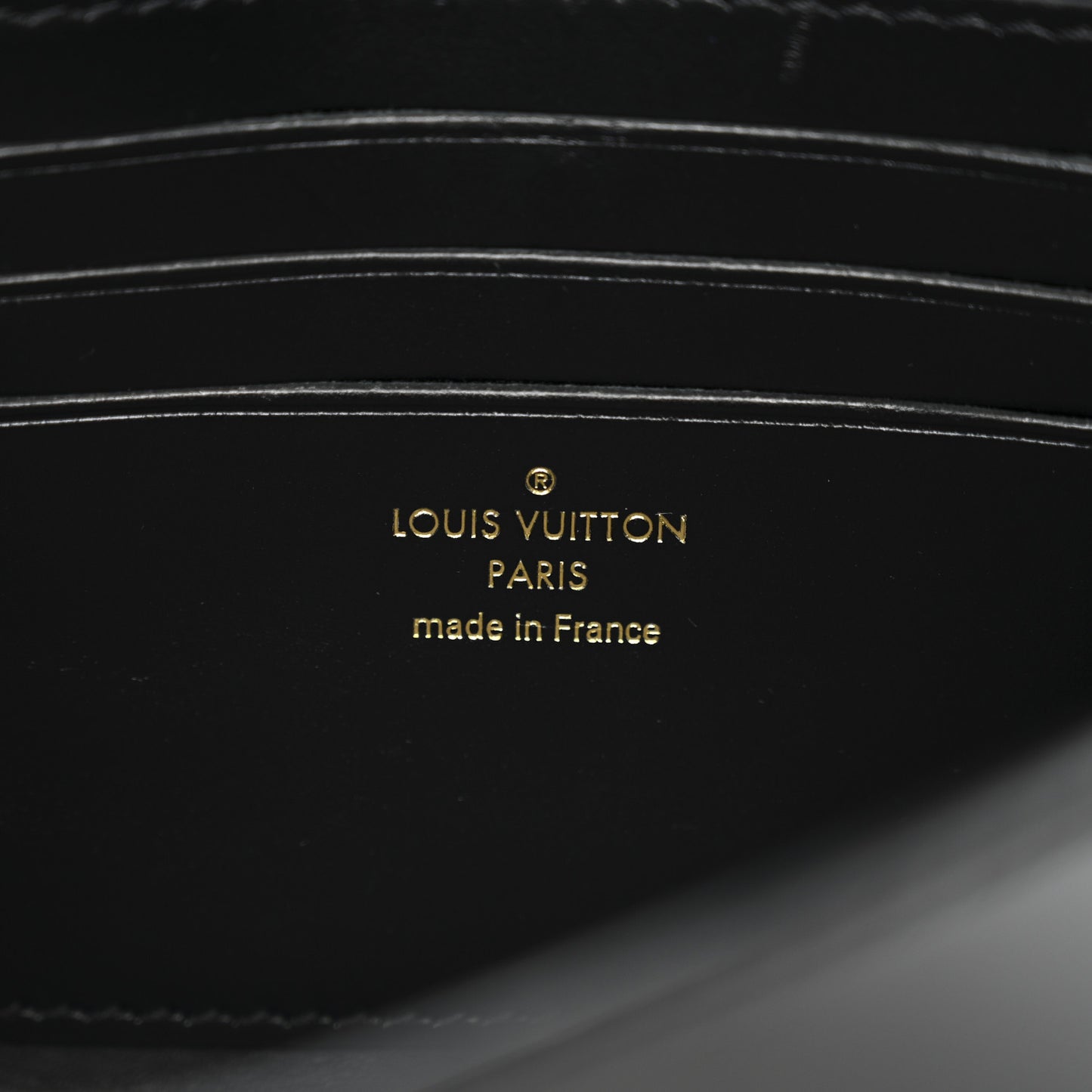 Calfskin LV Wallet On Chain Capucines Black