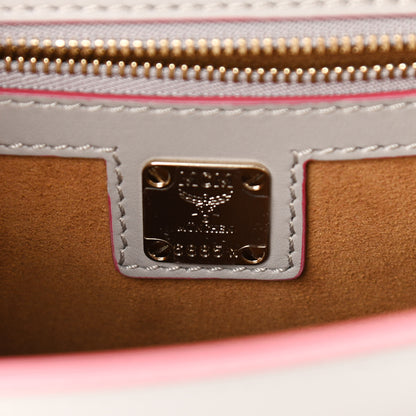 MCM Visetos Small Patricia Satchel Beige 6 of 10