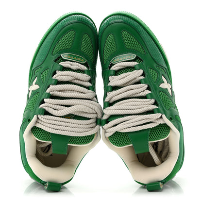 Louis Vuitton Calfskin Mesh Mens LV Skate Sneaker 7.5 Green 2 of 10