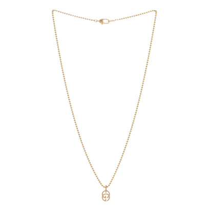 Gucci 18K Yellow Gold Running GG Pendant Necklace 2 of 4