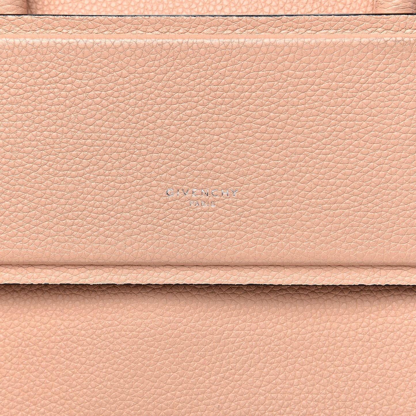 Grained Calfskin Small Horizon Satchel Beige