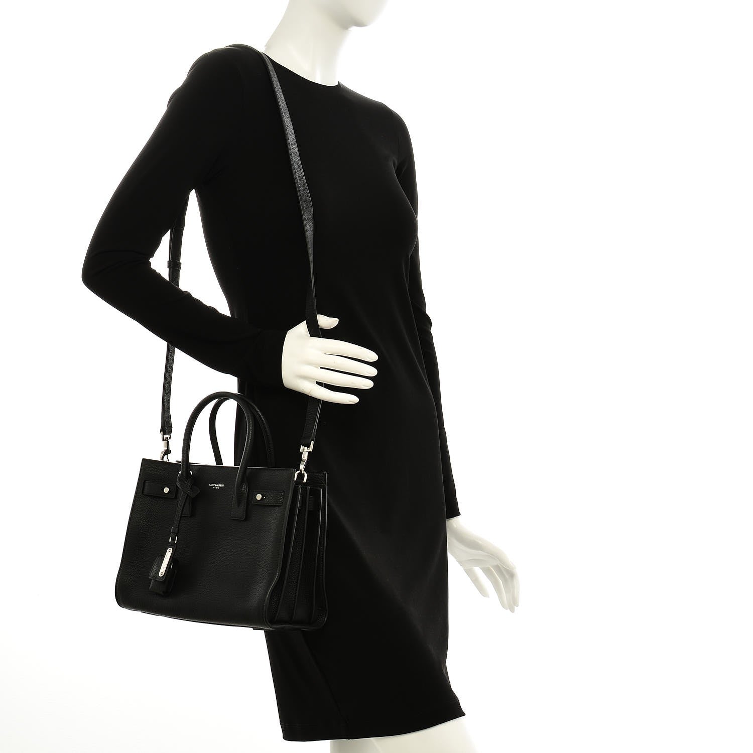 Saint Laurent Grained Calfskin Baby Sac De Jour Black 2 of 6