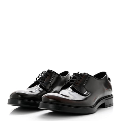 Prada Spazzolato Lace Up Oxfords 10 Bruciato Fume 3 of 9