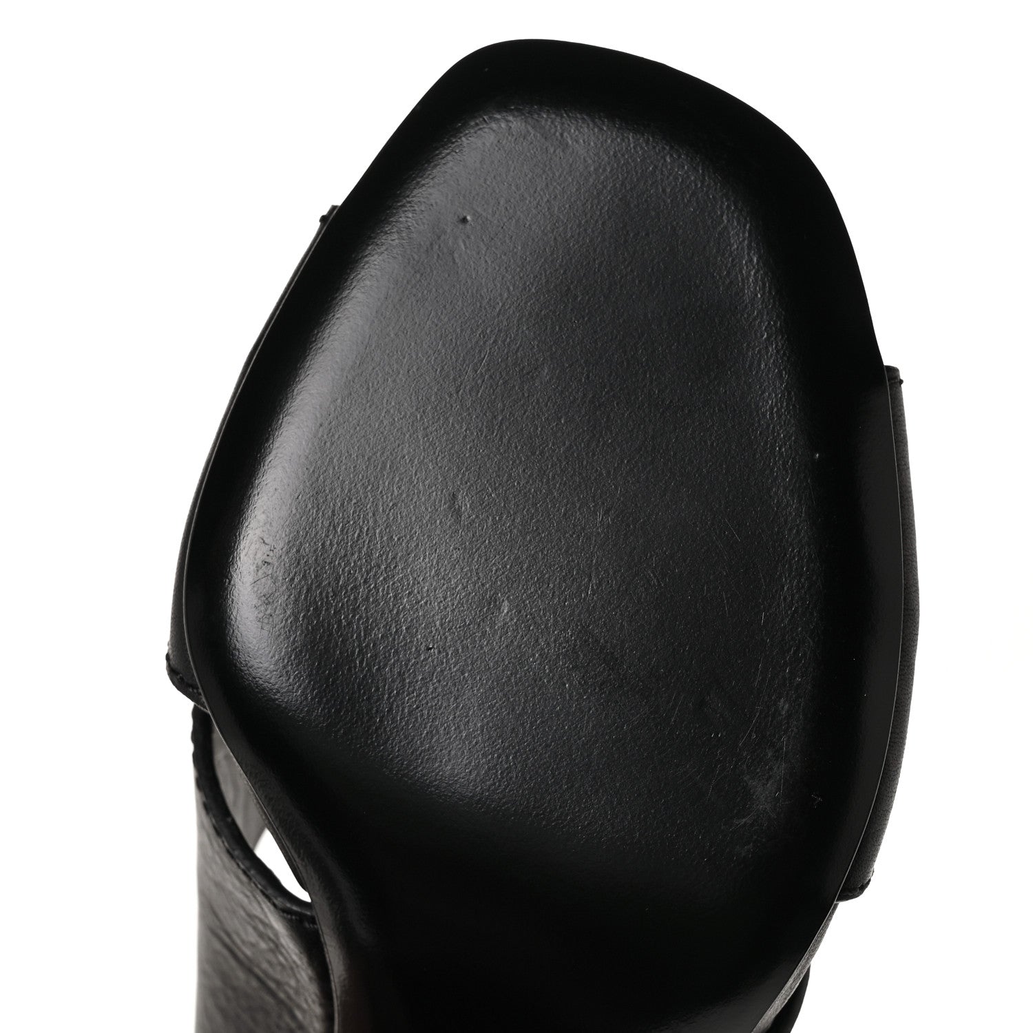 Valentino Garavani Grainy Cowhide VLogo Mid Heel Slide Sandals 37 Black 11 of 13