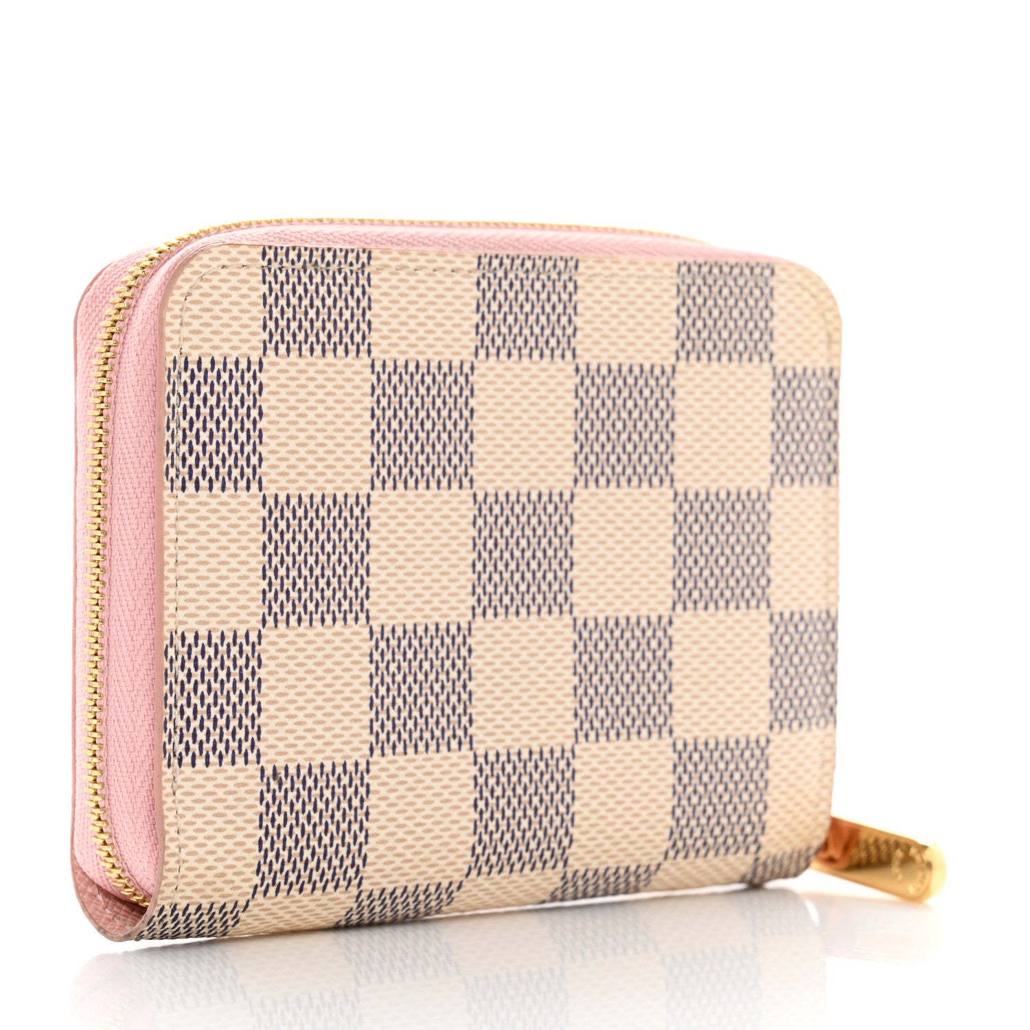 Louis Vuitton Damier Azur Zippy Coin Purse Rose Ballerine 3 of 11