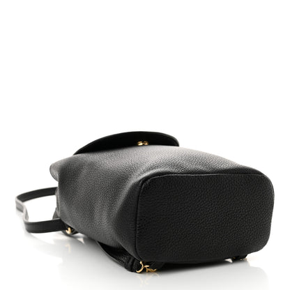 Salvatore Ferragamo Grained Calfskin Mini Gancini Backpack Black 4 of 9