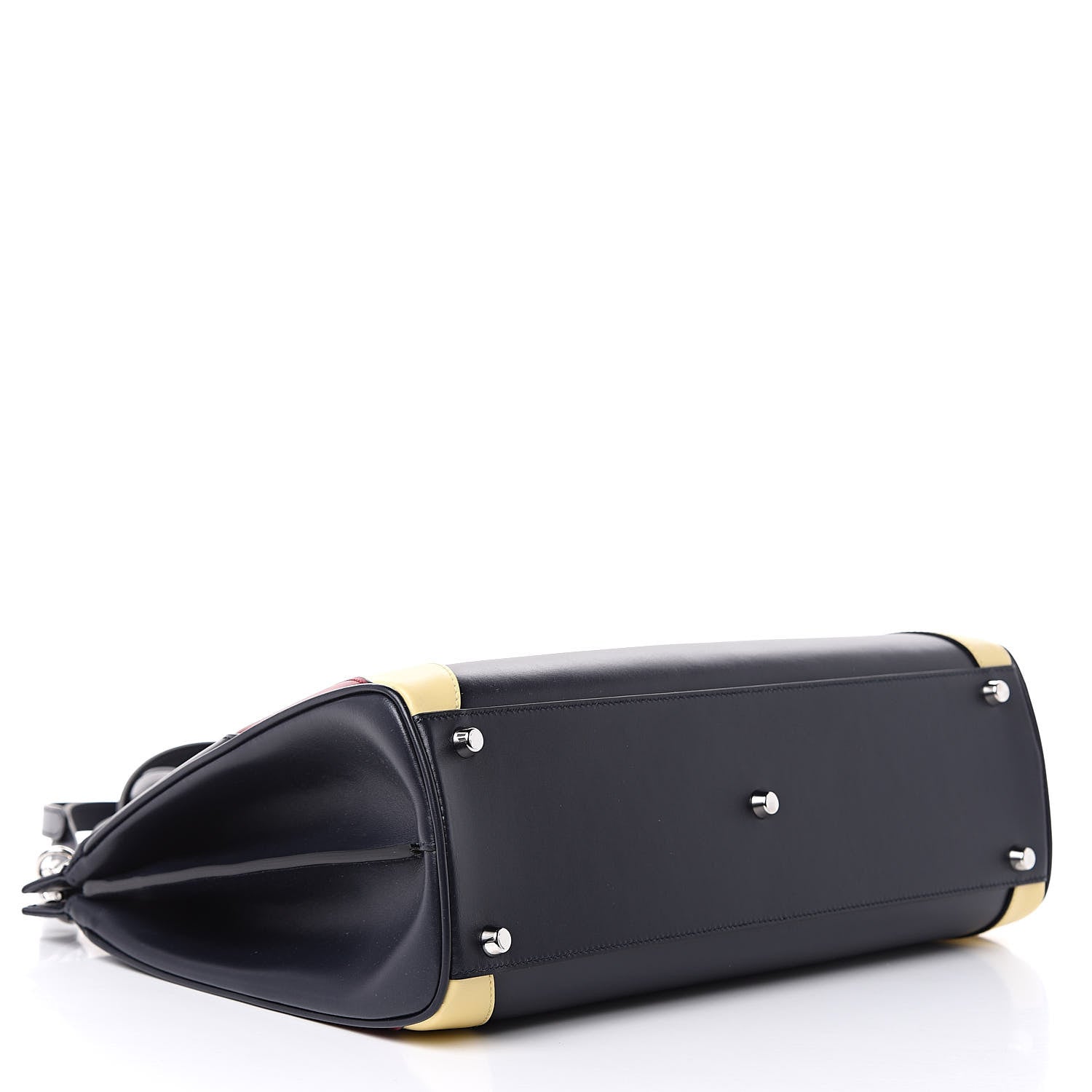 Gucci Smooth Calfskin Medium Zumi Top Handle Bag Blue Romantic Cerise Butter Multicolor 4 of 10
